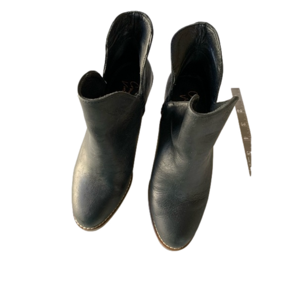 Crown Vintage Firiat Ankle Boots, Women's Size 6 M, Black Leather